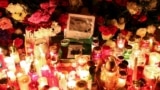 BELARUS - A view shows flowers and candles left by people mourning the death of anti-government protester Roman Bondarenko who they say was beaten by Belarusian security forces in Minsk, Belarus November 12, 2020