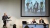 NETHERLANDS -- (L-R) Head of Dutch Military Intelligence and Security Service Onno Eichelsheim, Minister of Defense Ank Bijleveld and British ambassador Peter Wilson attend a press conference of the Dutch Military Intelligence and Security Service (MIVD) 